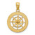 Image of 10K Yellow Gold Nautical Compass Pendant