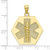 10K Yellow Gold Medical Symbol Disc Pendant