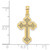 Image of 10K Yellow Gold Lace Center Budded Cross Pendant