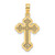 Image of 10K Yellow Gold Lace Center Budded Cross Pendant