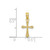 Image of 10K Yellow Gold Textured Mini Cross Pendant