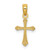 Image of 10K Yellow Gold Textured Mini Cross Pendant