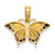 10K Yellow Gold Small Enameled Yellow Butterfly Pendant