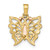 10K Two-tone Gold w/White Rhodium Butterfly Cut-Out Pendant