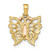 Image of 10K Two-tone Gold w/White Rhodium Butterfly Cut-Out Pendant