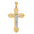 Image of 10K Yellow Gold w/ Rhodium Crucifix Pendant