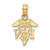 Image of 14K Yellow Gold RN Caduceus Pendant