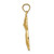 Image of 14K Yellow Gold Sitting Cat Pendant K6584