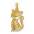 Image of 14K Yellow Gold Sitting Cat Pendant K6584