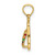 Image of 14K Yellow Gold 3D w/ Multi-Color Enamel Single Flip-Flop Pendant