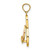 Image of 14K Yellow Gold 3D Enamel Shell On Blue Polka-Dot Flip-Flop Pendant