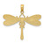Image of 14K Yellow Gold Multi Color Enamel Dragonfly Pendant K6985