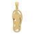 Image of 14K Yellow Gold Enamel Red Hibiscus Flower Flip-Flop Pendant