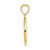 Image of 14K Yellow Gold Enameled Om w/Lotus Flower on Reverse Pendant