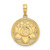 Image of 14K Yellow Gold Enameled Om w/Lotus Flower on Reverse Pendant