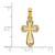 14K Yellow Gold Polished and Cut-Out Engraved Cross Pendant