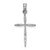 Image of 14K White Gold Diamond-cut with Tapered Ends Cross Pendant