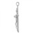 Image of 14K White Gold Textured Crucifix Pendant