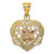 Image of 14K Two-tone Gold w/White Rhodium Angel In Heart Pendant