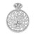 Sterling Silver Rhodium-plated Polished Starfish and Scallop Shell Reef Pendant
