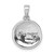 Image of Sterling Silver Rhodium-plated Gold-tone Textured Turtle Crawling In The Sand Pendant