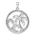 Image of Sterling Silver Rhodium-Plated CZ Wave and Palm Tree Pendant