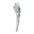 Image of Sterling Silver Rhodium-plated Polished Crystal Inlay Dragonfly Pendant
