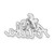 Image of Sterling Silver Rhodium-Plated Blue Crystal Turtle Aruba Pendant