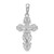 Image of De-Ani Sterling Silver Rhodium-Plated Polished Lace Trim Crucifix Pendant