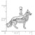 Image of De-Ani Sterling Silver Rhodium-Plated Textured 3D German Shepherd Pendant