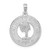 De-Ani Sterling Silver Rhodium-Plated Charleston Circle with Palm Tree Pendant