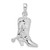 Image of De-Ani Sterling Silver Rhodium-Plated Polished 3D Cowboy Boot with Spur Pendant