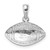 De-Ani Sterling Silver Rhodium-Plated Polished Football Pendant