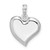 Image of De-Ani Sterling Silver Rhodium-Plated Polished Teardrop Heart Pendant