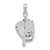 Image of De-Ani Sterling Silver Rhodium-Plated Polished 3D Baseball / Bat / Glove Pendant QC10609