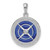 De-Ani Sterling Silver Rhodium-Plated Polished Enameled Compass Pendant