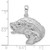 Image of De-Ani Sterling Silver Rhodium-Plated Polished Jumping Bass Fish Pendant