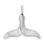 De-Ani Sterling Silver Rhodium-Plated Polished Whale Tail Pendant