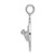 Image of De-Ani Sterling Silver Rhodium-Plated Polished Puerto Rico Circle Frog Pendant