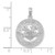 Image of De-Ani Sterling Silver Rhodium-Plated Polished Puerto Rico Circle Frog Pendant