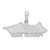 De-Ani Sterling Silver Rhodium-Plated Polished Puerto Rico Cruise Ship Pendant