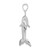 Image of De-Ani Sterling Silver Rhodium-Plated Polished 3D Jumping Dolphin Pendant