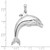 Image of De-Ani Sterling Silver Rhodium-Plated Polished 3D Jumping Dolphin Pendant