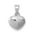 Sterling Silver Rhodium-plated Polished & Satin Heart Pendant
