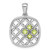 Sterling Silver Rhodium-plated Peridot Basket Weave Design Pendant