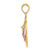Image of 14K Yellow Gold Enamel Conch Shell w/ KEY WEST Circle Pendant