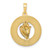 Image of 14K Yellow Gold Enamel Conch Shell w/ KEY WEST Circle Pendant