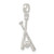 Image of De-Ani Sterling Silver Rhodium-Plated Polished Baseball Bats and Ball Pendant