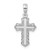 Image of De-Ani Sterling Silver Rhodium-Plated Polished Lace Trim Cross Pendant