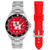 Houston Cougars Men's Contender Watch Gift Set - Stainless Steel Case with 2 Bands